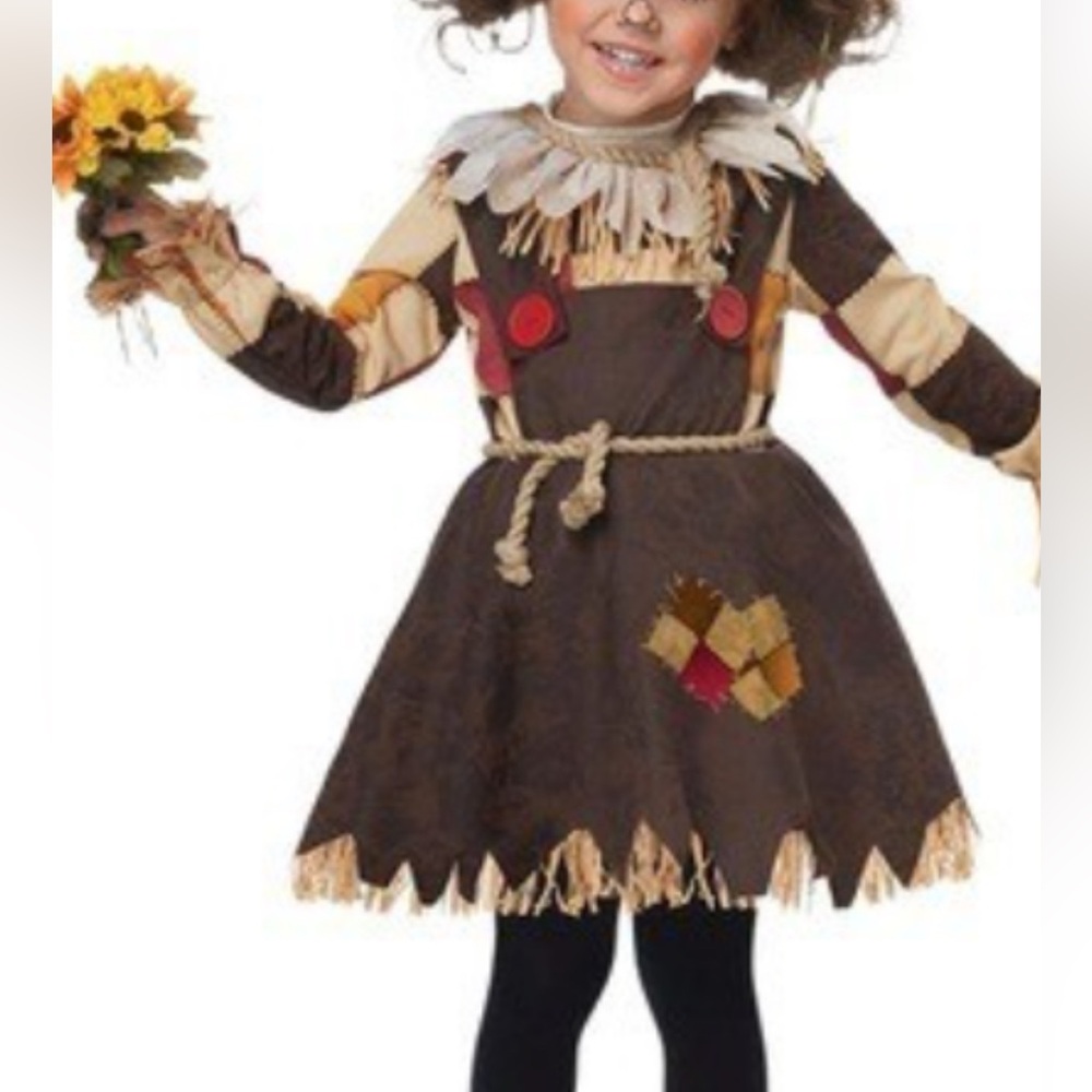 $15 sale Spirit Halloween pumpkin patch scarecrow costume cosplay dress 4T